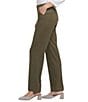 NYDJ Marilyn Stretch Linen Blend Straight Leg Pants, Color:Bay Leaf - Image 4