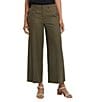 NYDJ Morgan Wide Leg Cropped Trouser Pants, Color:Bay Leaf - Image 1