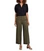NYDJ Morgan Wide Leg Cropped Trouser Pants, Color:Bay Leaf - Image 4