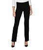NYDJ Petite Size Marilyn Straight Leg Rigid Waist High Rise Jeans, Color:Black - Image 1