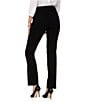 NYDJ Petite Size Marilyn Straight Leg Rigid Waist High Rise Jeans, Color:Black - Image 2