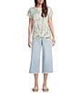 NYDJ Petite Size Brigitte High Waisted Wide Leg Capri Jeans, Color:Clear Waters - Image 3