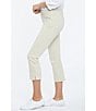 Color:Feather - Image 3 - Petite Size Chloe Side Slit Hem Capri Jeans