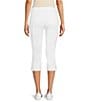 NYDJ Petite Size Chloe Side Slit Hem Capri Jeans, Color:Optic White - Image 2