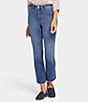 Color:Wakening - Image 1 - Petite Size High Rise Slim Bootcut Fray Hem Ankle Jeans