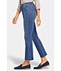 Color:Wakening - Image 3 - Petite Size High Rise Slim Bootcut Fray Hem Ankle Jeans