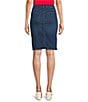 NYDJ Petite Size High Waist Pencil Skirt, Color:Ibiza Blues - Image 2
