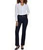 NYDJ Petite Size Lift Tuck® Technology Barbara High Rise Double Button Bootcut Jeans, Color:Magical - Image 3