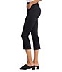 NYDJ Petite Size Lift Tuck® Technology High Rise Skinny Leg Capri Jeans, Color:Black - Image 3