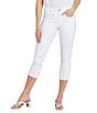 NYDJ Petite Size Lift Tuck® Technology High Rise Skinny Leg Capri Jeans, Color:Optic White - Image 1