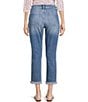 Color:Quinta - Image 2 - Petite Size Margot Roll Cuff Hem Relaxed Cropped Girlfriend Jeans