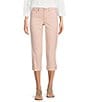 NYDJ Petite Size Marilyn Cuffed Cool Embrace® Capri Denim Jeans, Color:Crystal Pink - Image 1