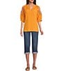 NYDJ Petite Size Marilyn Cuffed Cool Embrace® Lift Tuck® Capri Denim Jeans - Image 4