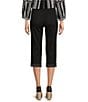 NYDJ Petite Size Marilyn Cuffed Cool Embrace® Capri Denim Jeans, Color:Black - Image 2