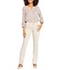 NYDJ Petite Size Marilyn Lift Tuck® Technology Straight Leg Jeans, Color:Feather - Image 4