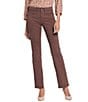NYDJ Petite Size Marilyn Straight Leg Ankle Length Jeans, Color:Coffee Bean - Image 1