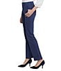 NYDJ Petite Size Marilyn Stretch Denim Utility Pocketed Straight Leg Jeans, Color:Starless - Image 3