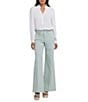 NYDJ Petite Size Mia Lift Tuck® Technology High-Rise Flare Leg Denim Jeans, Color:Tomatillo - Image 4