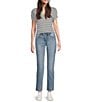 NYDJ Petite Size Sheri Lift Tuck® Frayed Hem Ankle Jean, Color:Blue Valley - Image 3