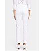 Color:Optic White - Image 2 - Petite Size Sheri Riveted Side Slit Hem Slim Straight Ankle Jeans