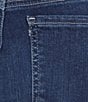 NYDJ Petite Size Sheri Slim Tonal Stitch High Rise Jeans, Color:Jordan - Image 4