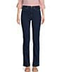 Color:Med Cooper - Image 1 - Petite Size Sheri Slim Tonal Stitch High Rise Jeans