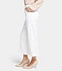 NYDJ Petite Size Stretch Linen Blend High Rise Wide Leg Cargo Crop Pants - Image 3