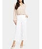 NYDJ Petite Size Stretch Linen Blend High Rise Wide Leg Cargo Crop Pants - Image 4