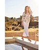 NYDJ Petite Size Stretch Linen Blend High Rise Wide Leg Cargo Crop Pants - Image 6