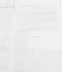 NYDJ Petite Size Stretch Twill Flat Front High Rise Shorts, Color:Optic White - Image 4