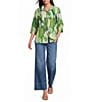 NYDJ Petite Size Teresa Double Button Wide Leg Jeans - Image 3