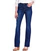 Color:Cooper - Image 1 - Petite Size Marilyn Straight Leg Tonal Stitch Jeans