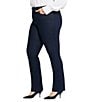 NYDJ Plus Size Marilyn Straight Denim Jeans, Color:Dark Rinse - Image 4