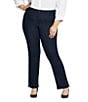 NYDJ Plus Size Barbara Bootcut High Rise Stretch Denim Jeans, Color:Rinse - Image 1