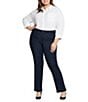 NYDJ Plus Size Barbara Bootcut High Rise Stretch Denim Jeans, Color:Rinse - Image 4