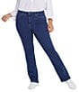 NYDJ Plus Size Barbara Bootcut High Rise Stretch Denim Jeans, Color:Quinn - Image 1