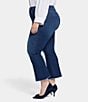 Color:Northbridge - Image 3 - Plus Size Barbara Frayed Hem Cropped Flare Jeans