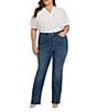 NYDJ Plus Size Barbara Stretch Denim High Rise Bootcut Jeans, Color:Serendipity - Image 4