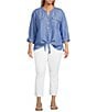 NYDJ Plus Size Billie Mini Bootcut Ankle Jeans, Color:Optic White - Image 5