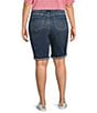 NYDJ Plus Size Briella Stretch Denim Lift Tuck® Mid Rise Roll Cuff Shorts, Color:Valencia - Image 2