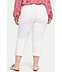 NYDJ Plus Size Chloe Side Slit Hem Capri Denim Jeans, Color:Optic White - Image 2