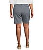 NYDJ Plus Size Ella Malaga Stripe Side Slit Hem Shorts, Color:Malaga Stripe - Image 2