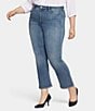 Color:Prelude - Image 1 - Plus Size High Rise Slim Bootcut Ankle Jeans