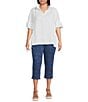 NYDJ Plus Size Joni Relaxed High Rise Crop Jeans, Color:Indigo Bella Fontaine - Image 3