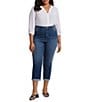 NYDJ Plus Size Margot Roll Up Hem Stretch Denim Girlfriend Jeans, Color:Olympus - Image 4