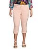 NYDJ Plus Size Marilyn Cool Embrace® Denim Straight Leg Cuffed Cropped Jeans, Color:Crystal Pink - Image 1