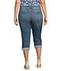 NYDJ Plus Size Marilyn Cuffed Crop Cool Embrace® Denim Jeans, Color:Water Canyon - Image 2