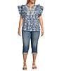 NYDJ Plus Size Marilyn Cuffed Crop Cool Embrace® Denim Jeans, Color:Water Canyon - Image 3