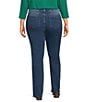 NYDJ Plus Size Stretch Denim Marilyn Straight Leg Jeans, Color:Stunning - Image 2