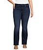 NYDJ Plus Size Stretch Denim Marilyn Straight Leg Jeans, Color:Jordan - Image 1